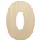 Number 0 Zero Fun Bold Font Unfinished Wood Shape Piece Cutout for DIY Craft Projects